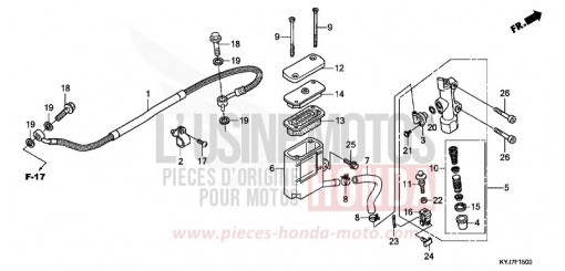 REAR BRAKE MASTER CYLINDER (CBR250R) CBR250RD de 2013